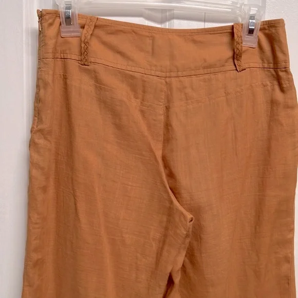 British India Carmel Mid Rise Ramie Lined Wide Leg Pants Jr Size 3 - Picture 5 of 7